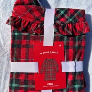 Wondershop Kids' Red Plaid Pajama Dress